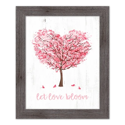 Blooming Love Tree 16" x 20" Western Gray Framed Print