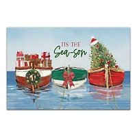 30" Tis the Sea-son Christmas Canvas Wall Décor