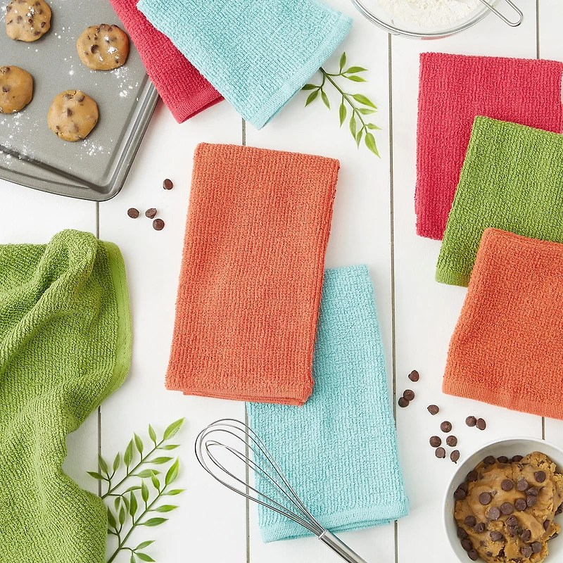 DII® Assorted Bright Bar Mop Dishtowel & Dishcloth (Set of 8)