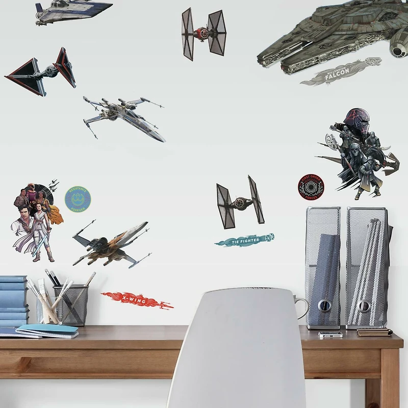 RoomMates Star Wars Episode IX Galactic Ships Peel & Stick Wall Decals