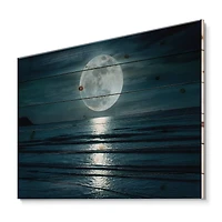 Designart - Super Moon Over The Sea I