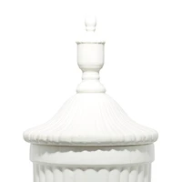 32" White Dolomite Country Decorative Urn