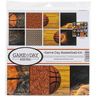 Reminisce Collection Kit 12"X12"-Game Day Basketball