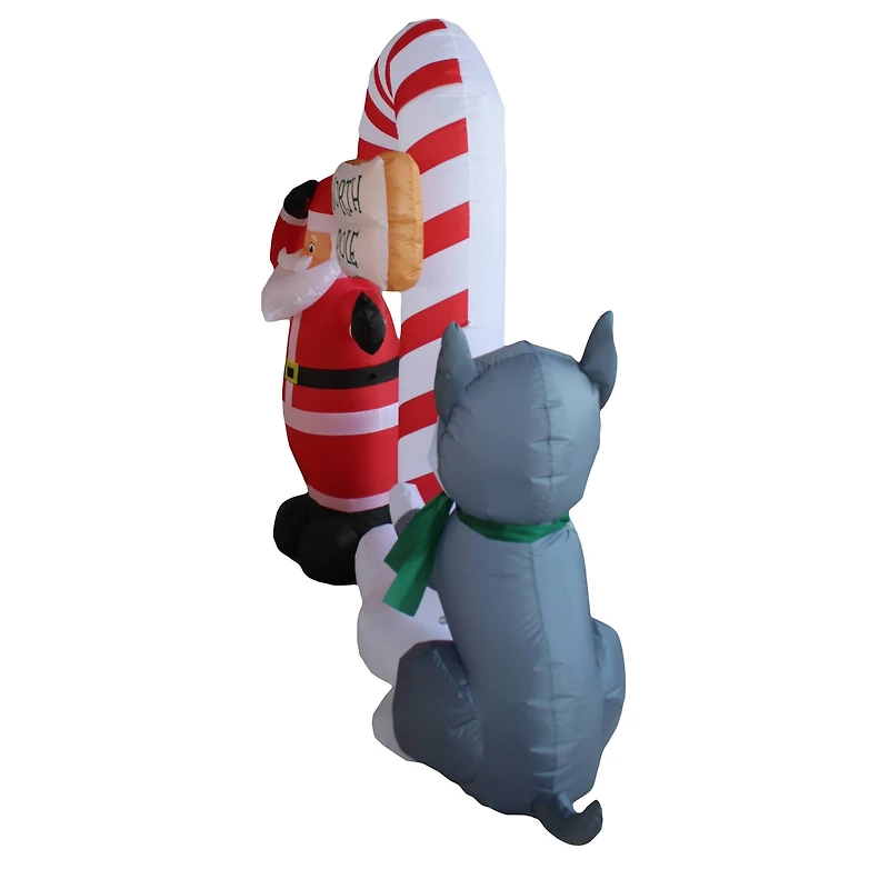 7.5ft. Inflatable Animated Puppy and Snowman