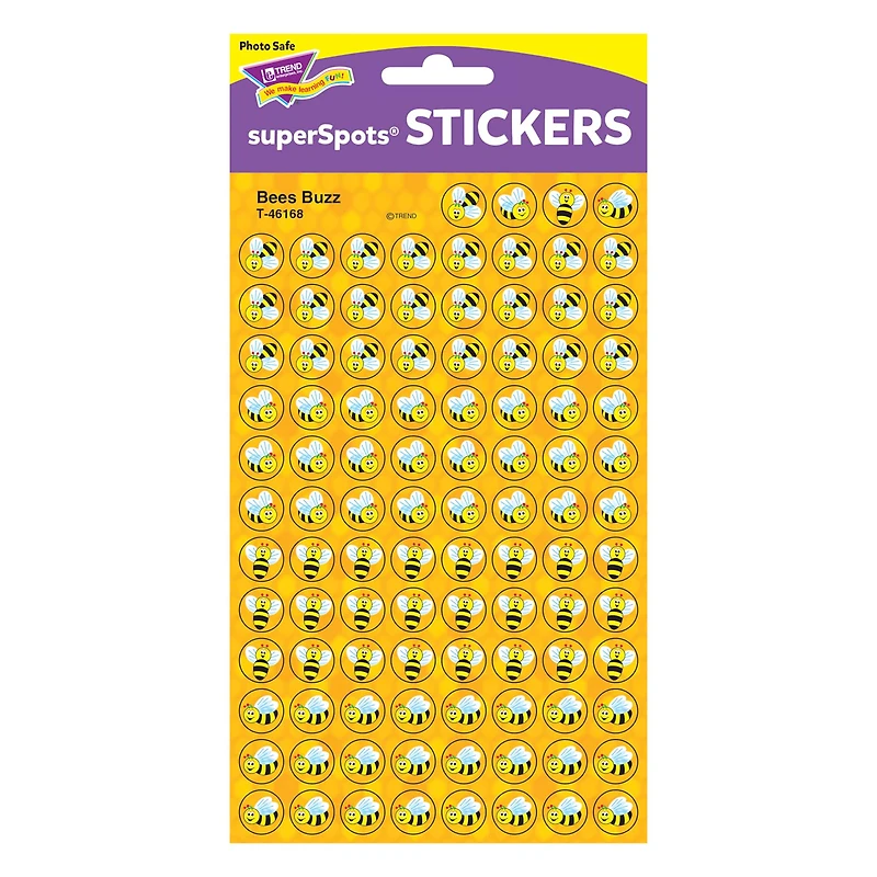 Trend Enterprises® superSpots® Bees Buzz Stickers, 6 Packs of 800ct.