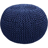 Hoooked Sailor Blue Knit & Crochet Pouf Kit