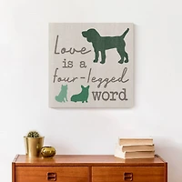 Love is a Four Letter Word Canvas Wall Art