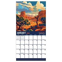 2026 National Parks-Art Mini Calendar
