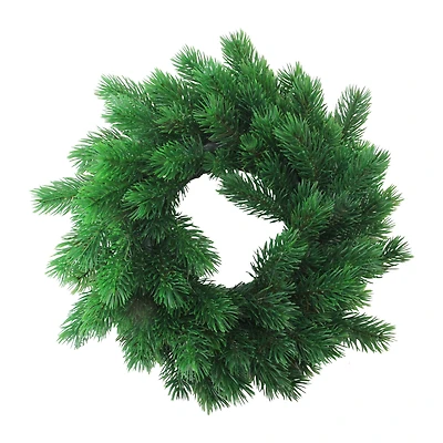 12" Green Pine Artificial Christmas Wreath