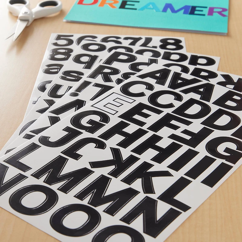 12 Packs: 160 ct. (1,920 total) Block Alphabet Stickers by Recollections