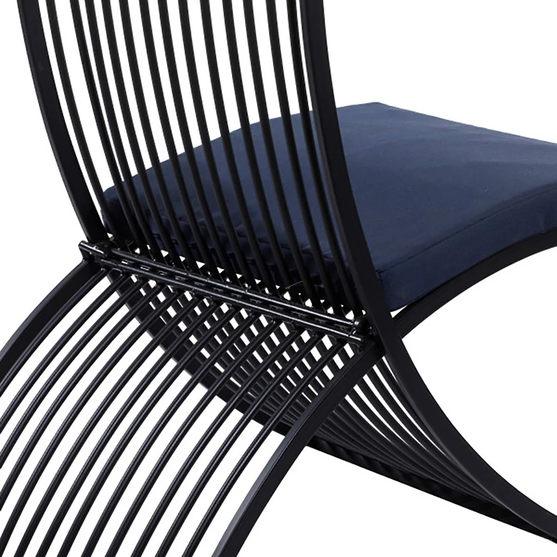 Black Metal Eclectic Outdoor Seating Set