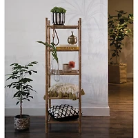 Hello Honey® 7.5" Black & White Hand-Painted Terra Cotta Planter with Saucer Set