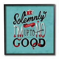 Stupell Industries Up To No Good Comic Wall Accent with Black Frame