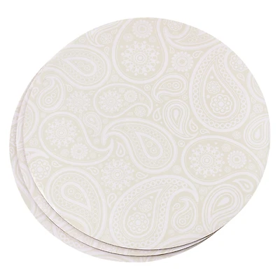 12 Packs: 3 ct. (36 total) 12" Silver Paisley Cake Boards by Celebrate It®