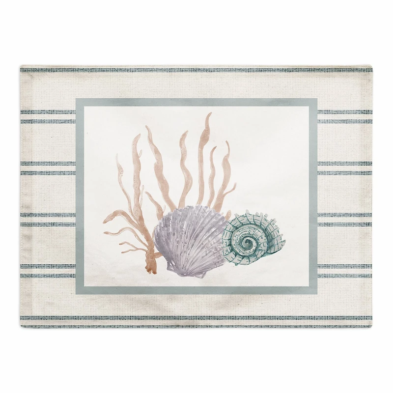 Scallop and Snail Shell 14" x 18" Cotton Twill Placemat