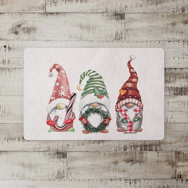 Joy Christmas Gnomes Floor Mat