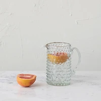 Hello Honey® Clear Hand-Blown Hobnail Glass Pitcher