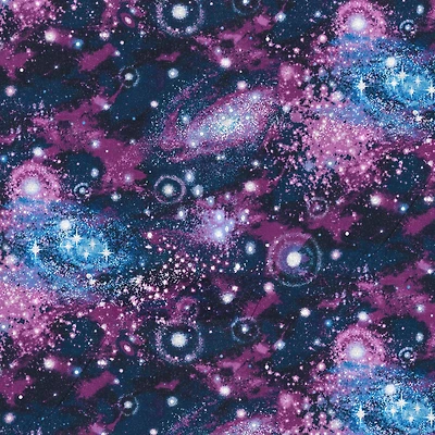 Fabric Traditions Out of This World Galaxy Glitter Novelty Cotton Fabric