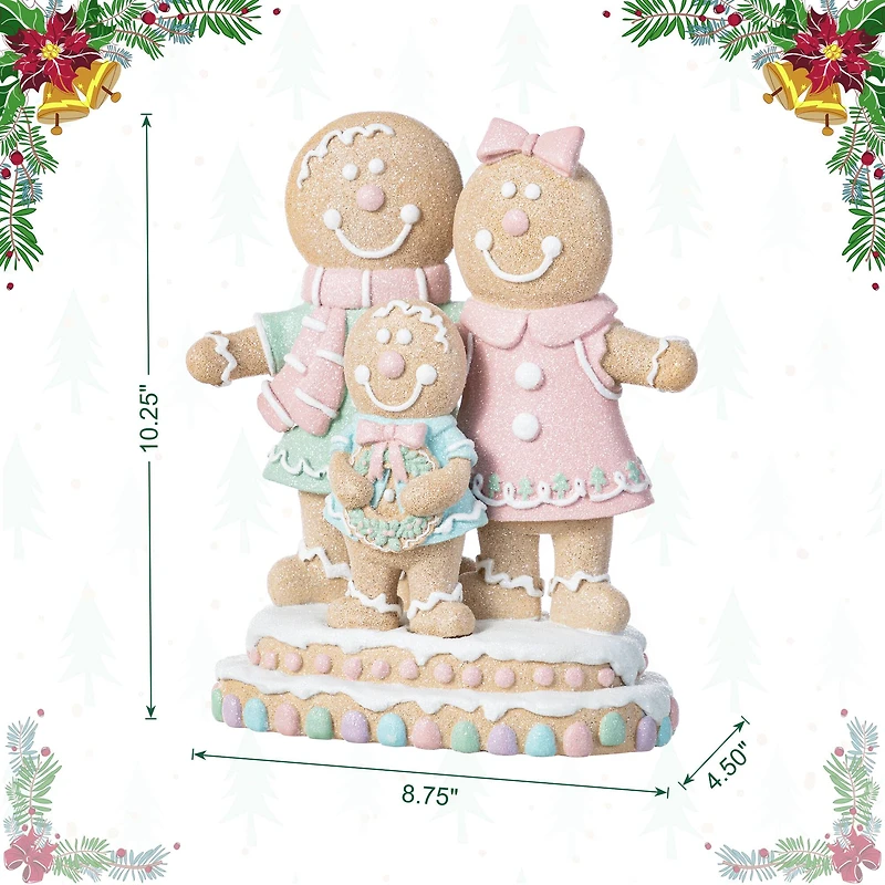 Glitzhome® 10.25" Resin Christmas Gingerbread Man Family Table Decor