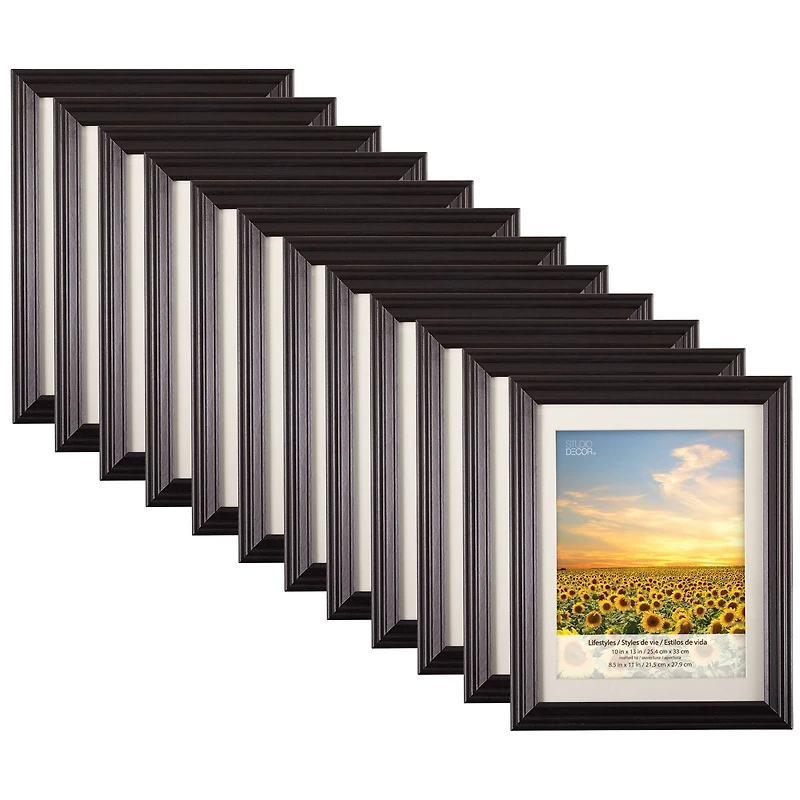 12 Pack: Black 8.5" x 11" Frame With Mat, Lifestyles™ by Studio Décor®