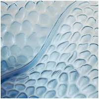 19.5" Blue Ombre Glass Starfish Charger with Metal Stand