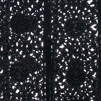 14.75" Black Moroccan Lace Stool