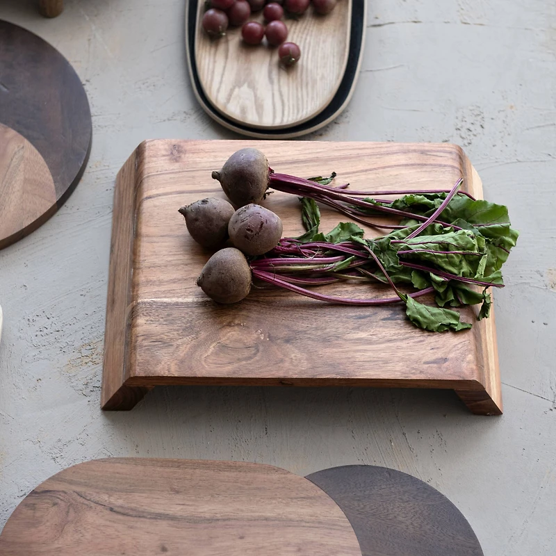 Hello Honey® Natural Acacia Wood Nesting Pedestals Set