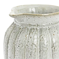 Hello Honey® 2.5qt. Antique White Stoneware Fluted Pitcher