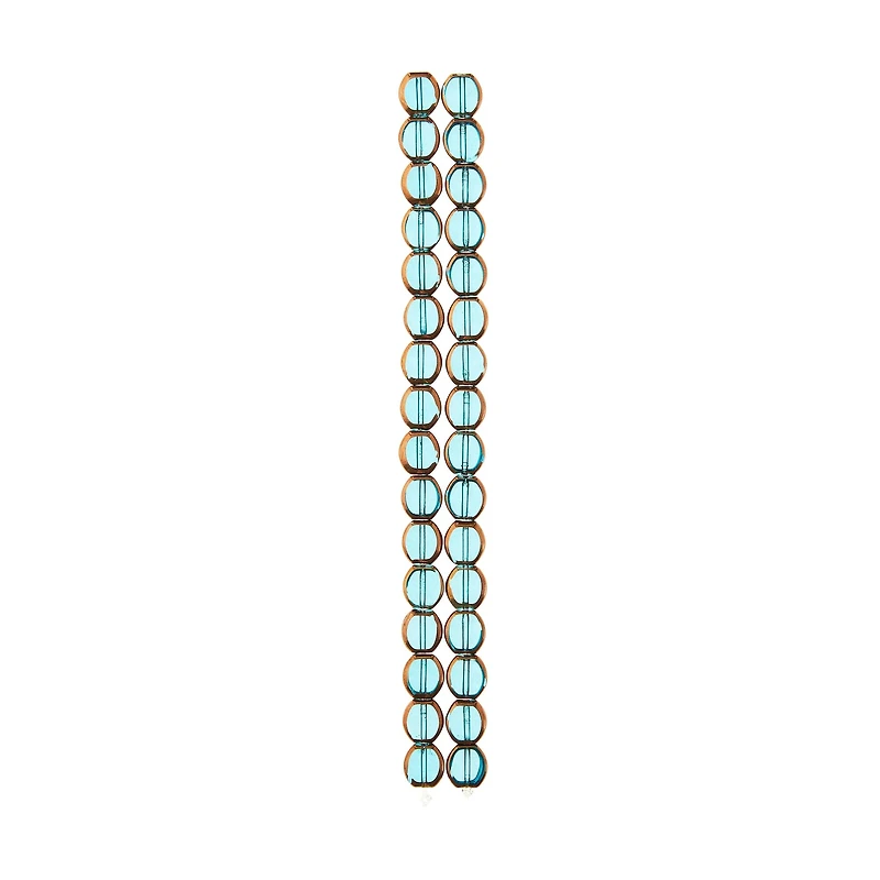 Aqua Table Cut Glass Beads, 10mm by Bead Landing™
