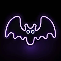 15" Purple LED Neon Style Purple Bat Halloween Window Silhouette
