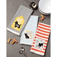 DII® Embellished Dog House Dishtowel Set