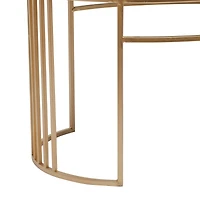 24" Velvet & Metal Glam Bench