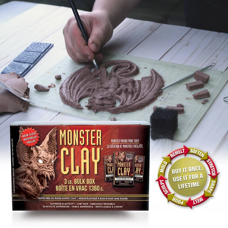 Monster Clay® 3lb. Medium Brown Elastic Clay