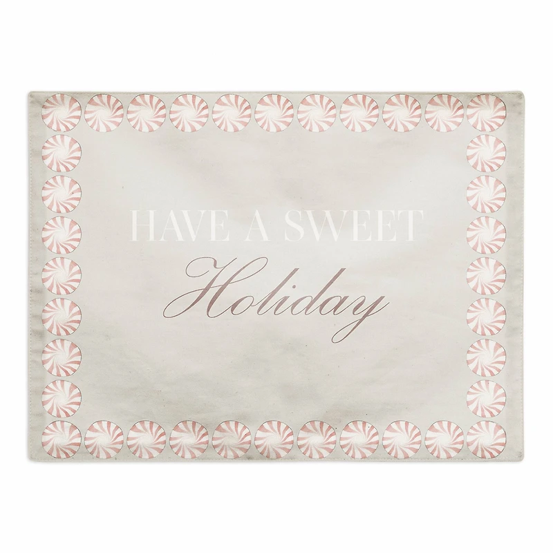 Sweet Holiday Peppermint 18x14 Poly Twill Placemat