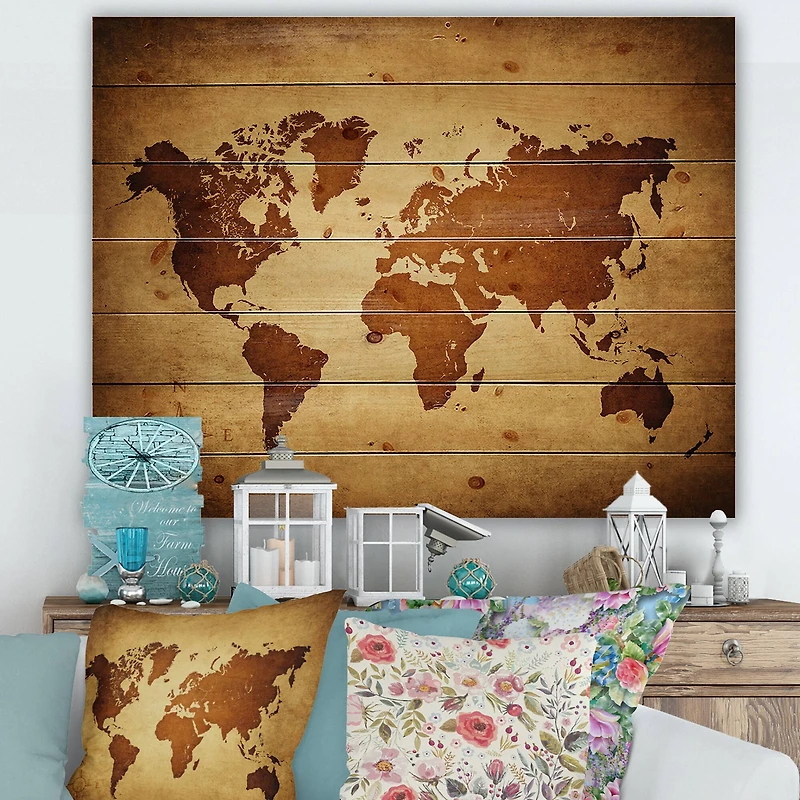 Designart - Ancient Map of The World VI