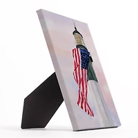 10" Patriotic Lighthouse Tabletop Canvas