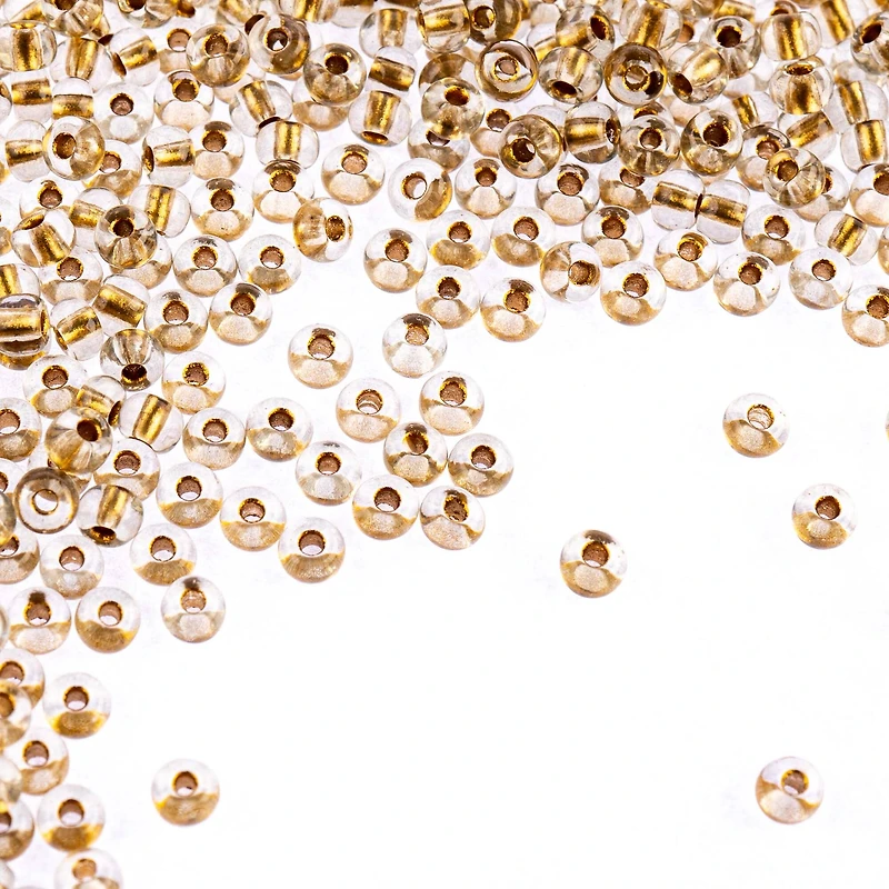 12 Pack: John Bead Crystal Golden Czech Glass Seed Beads, 6/0