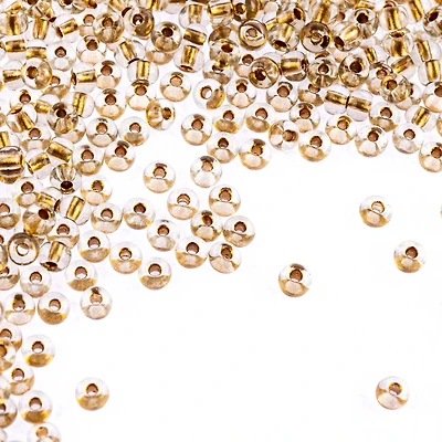 12 Pack: John Bead Crystal Golden Czech Glass Seed Beads, 6/0