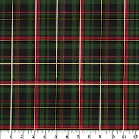 Fabric Traditions Christmas Green Glitter Cotton Fabric