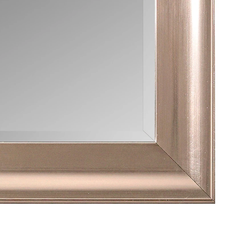 Head West Traditional Brushed Nickel Framed Wall Vanity Mirror - 24" x 30"