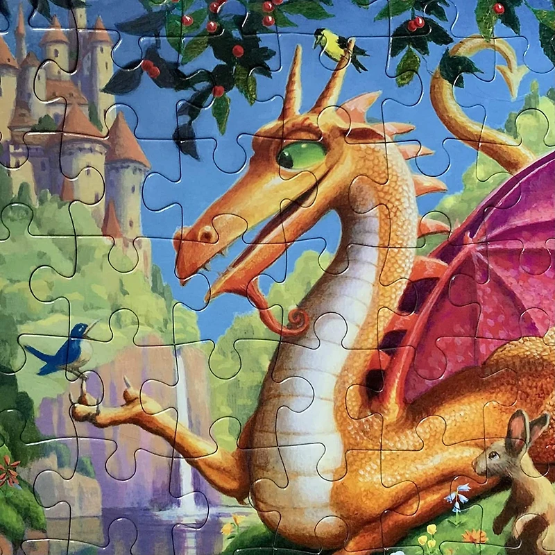 eeBoo Dragon 64 Piece Jigsaw Puzzle