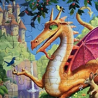 eeBoo Dragon 64 Piece Jigsaw Puzzle