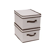 Household Essentials Canvas Storage Box with Lid