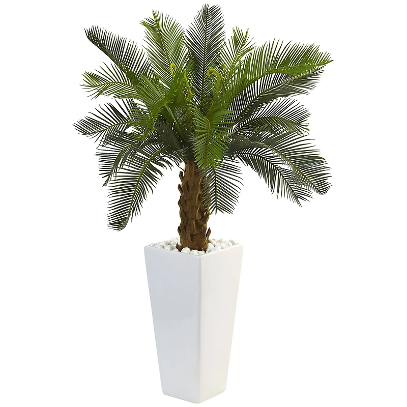 3ft. Sago Palm Tree in White Tower Planter