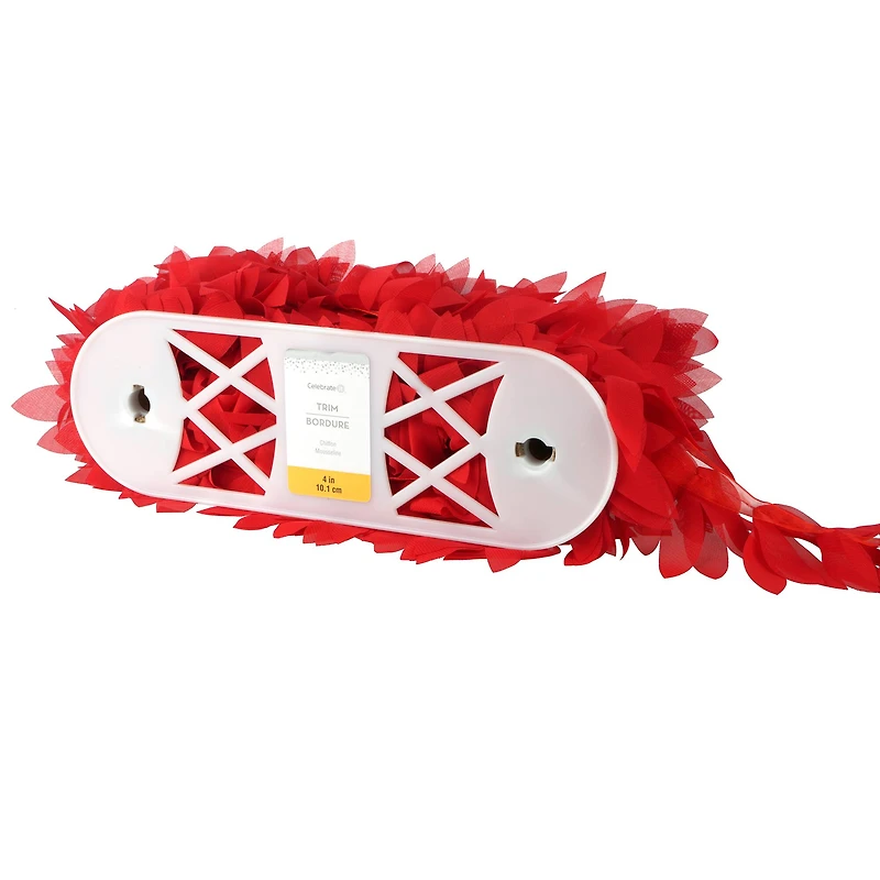 4" Chiffon Leaf Trim Ribbon by Celebrate It