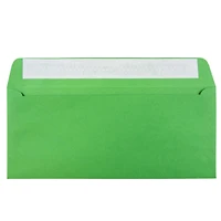 JAM Paper 4.125" x 9.5" Green Peel & Seal Closure Business Envelopes
