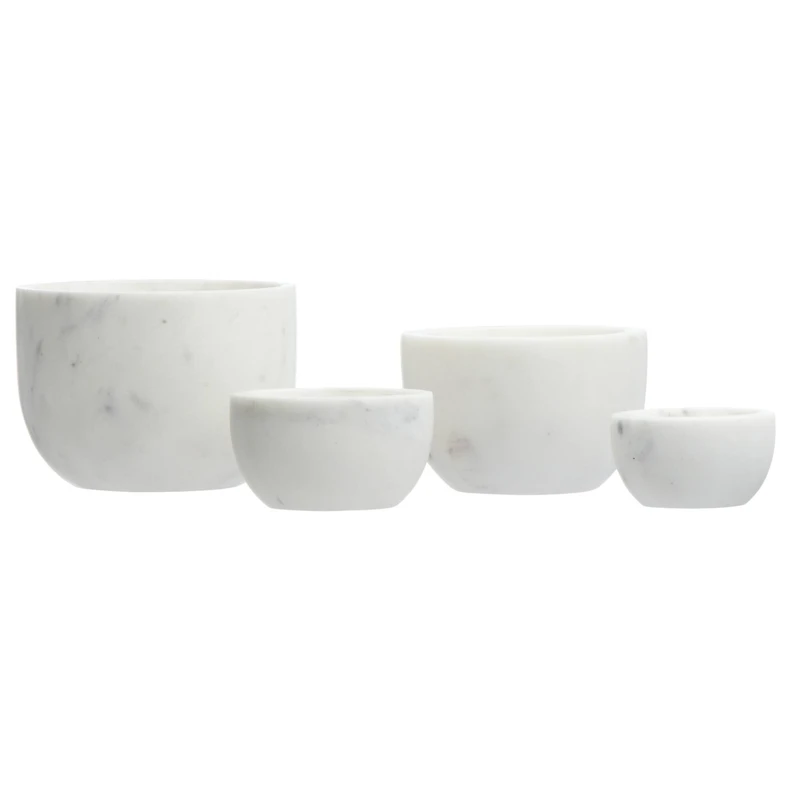 Hello Honey® White Marble Bowls Set