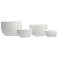Hello Honey® White Marble Bowls Set