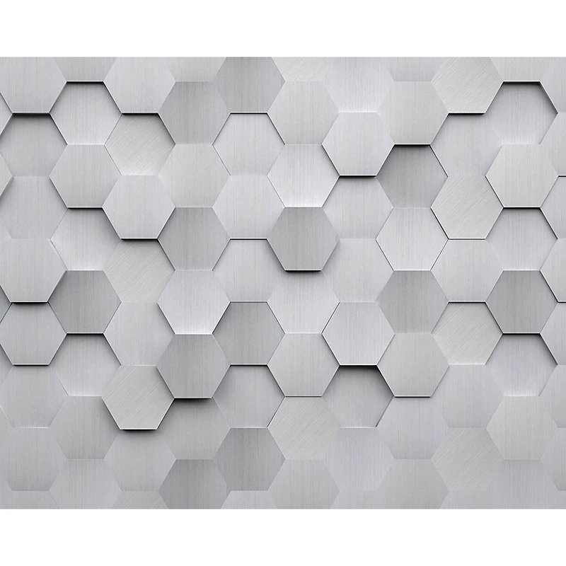 Ohpopsi Metal Hexagons Wall Mural
