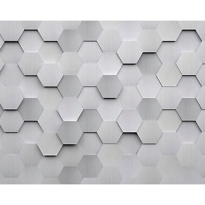 Ohpopsi Metal Hexagons Wall Mural